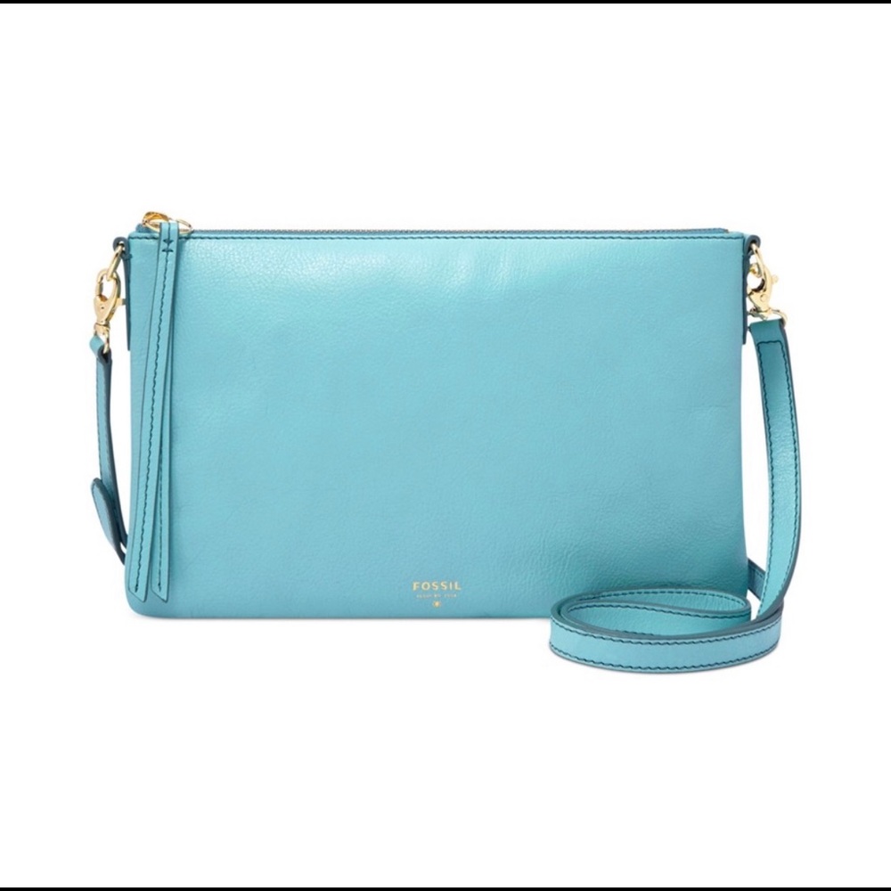 BABY BLUE FOSSIL CROSSBODY